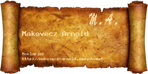 Makovecz Arnold névjegykártya